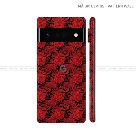 Dán Skin Google Pixel 6 Series Vân Pattern Wave Đen | UVPT09