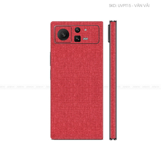 Dán Skin Điện Thoại Xiaomi Mix Fold Series Vân Vải Đỏ | UVPT15