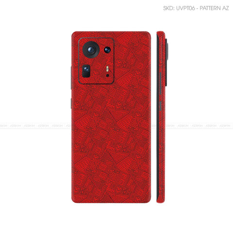 Dán Skin Điện Thoại Xiaomi Mi Mix Series Vân Nổi Pattern AZ Đỏ | UVPT06