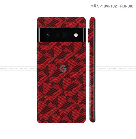 Dán Skin Google Pixel 6 Series Vân Noridc Đỏ | UVPT02