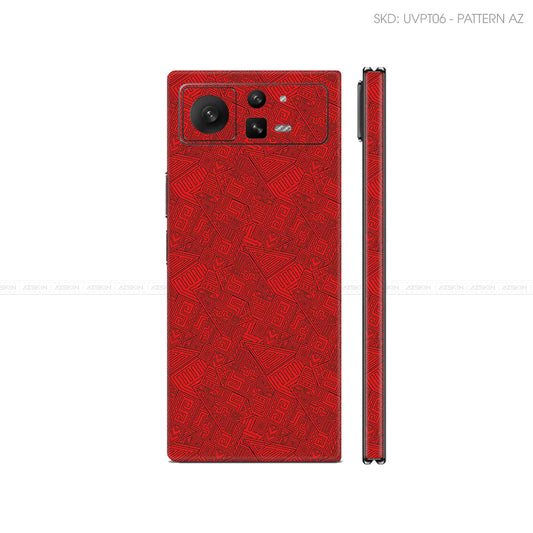Dán Skin Điện Thoại Xiaomi Mix Fold Series Vân Nổi Pattern AZ Đỏ | UVPT06