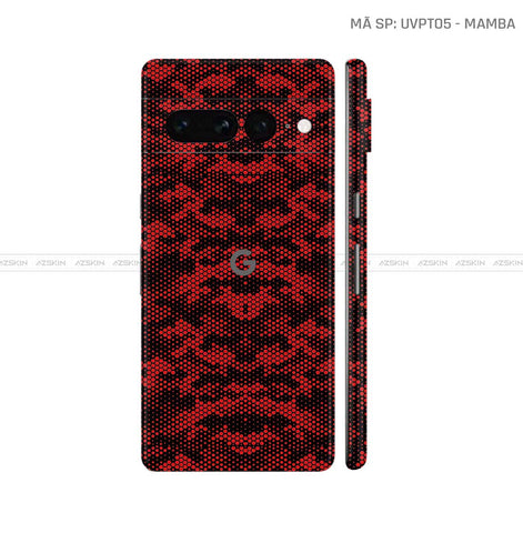 Dán Skin Google Pixel 8 Series Vân Mamba Đỏ | UVPT05