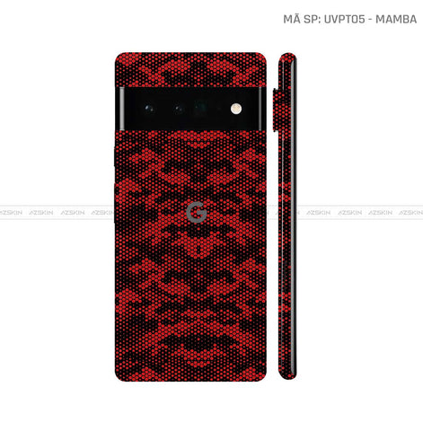 Dán Skin Google Pixel 6 Series Vân Mamba Đỏ | UVPT05