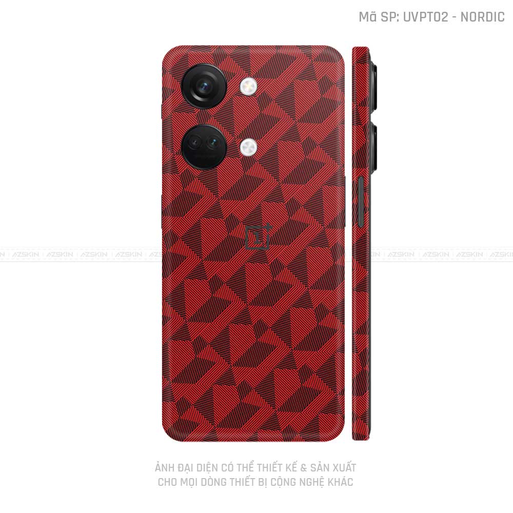 Dán Skin Oneplus Nord Series Vân Noridc Đỏ | UVPT02