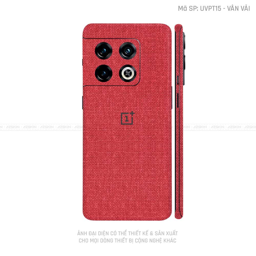 Dán Skin Oneplus 10 Series Vân Vải Đỏ | UVPT15