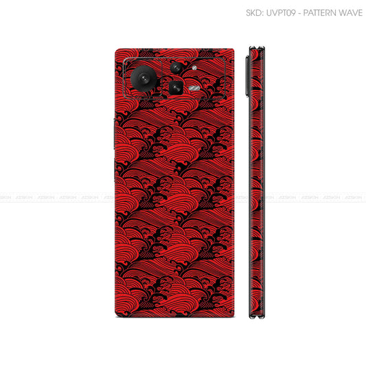 Dán Skin Điện Thoại Xiaomi Mix Fold Series Vân Nổi Wave Đỏ | UVPT09