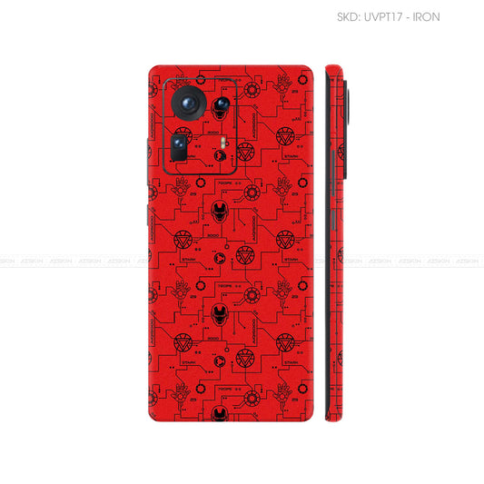 Dán Skin Điện Thoại Xiaomi Mi Mix Series Vân Nổi Iron Man Đỏ | UVPT17