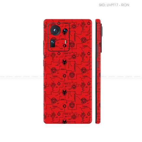 Dán Skin Điện Thoại Xiaomi Mi Mix Series Vân Nổi Iron Man Đỏ | UVPT17