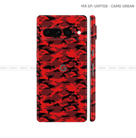 Dán Skin Google Pixel 8 Series Vân Camo Urban Đỏ | UVPT08