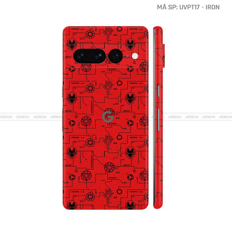 Dán Skin Google Pixel 8 Series Vân Iron Đỏ | UVPT17