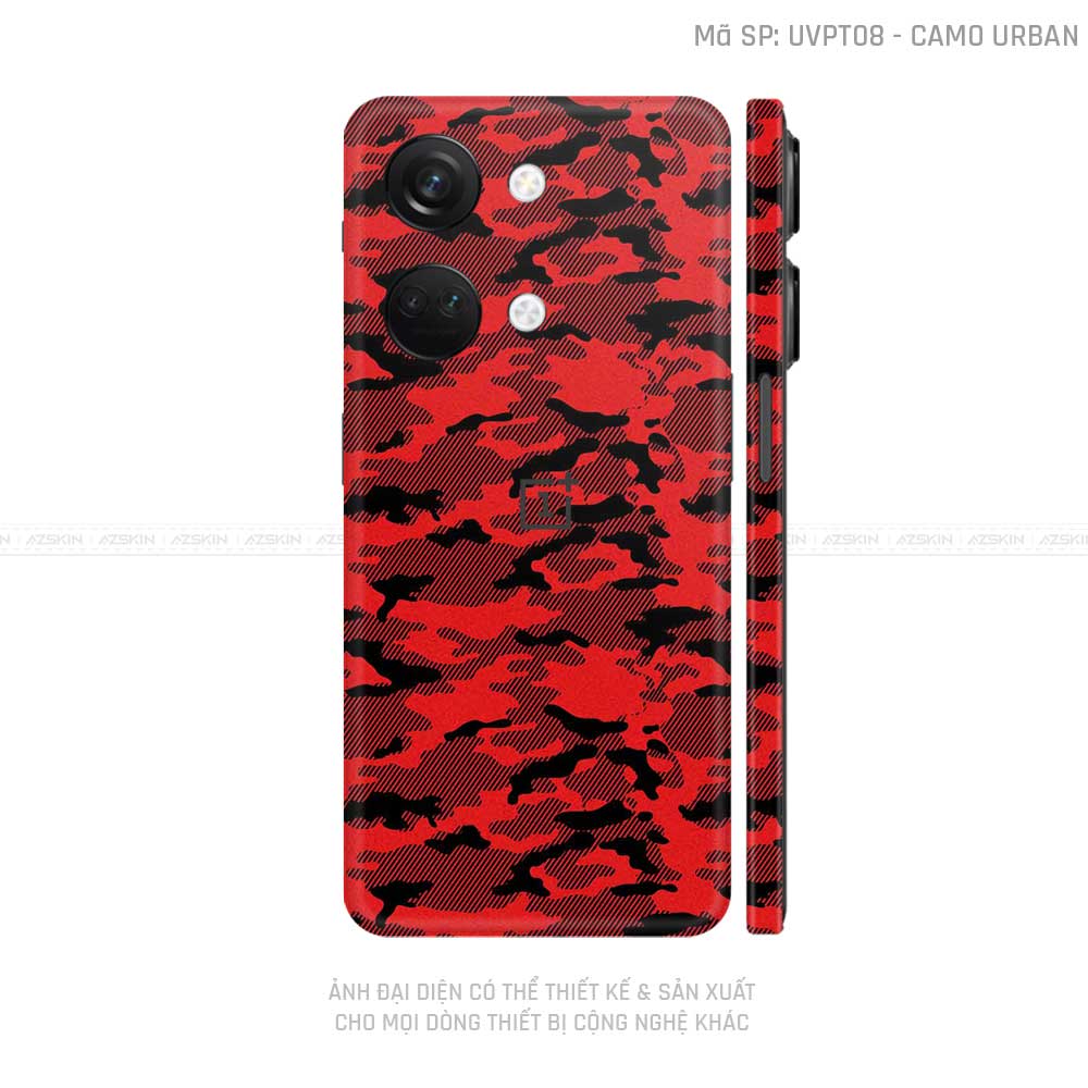 Dán Skin Oneplus Nord Series Vân Camo Urban Đỏ | UVPT08