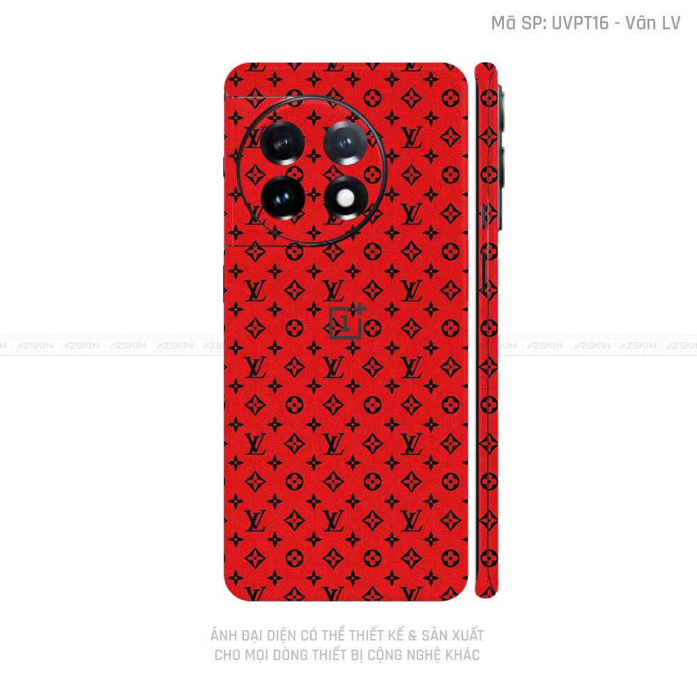 Dán Skin Oneplus 12 Series Vân Pattern LV Đỏ | UVPT16