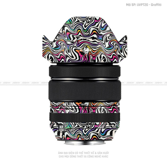 Dán Skin Ống Kính Fujifilm Vân Nổi Graffiti 02 | UVPT20