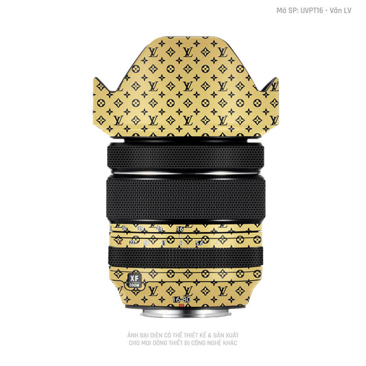 Dán Skin Ống Kính Fujifilm Vân LV Vàng Đồng | UVPT16