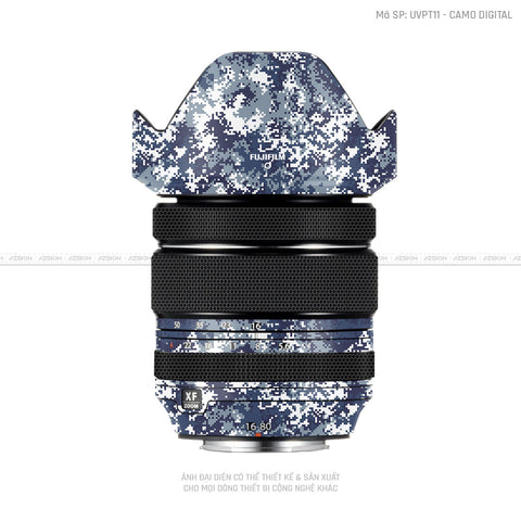 Dán Skin Ống Kính Fujifilm Vân Nổi Camo Digital Xanh | UVPT11