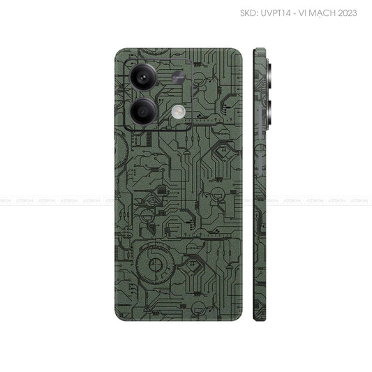 Dán Skin Điện Thoại Xiaomi Redmi 13 Series Vân Nổi Vi Mạch 2023 Midnight | UVPT14