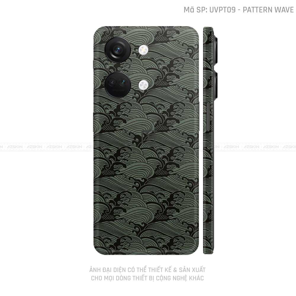 Dán Skin Oneplus Nord Series Vân Pattern Wave Xanh Midnight  | UVPT09