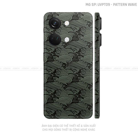 Dán Skin Oneplus Nord Series Vân Pattern Wave Xanh Midnight  | UVPT09