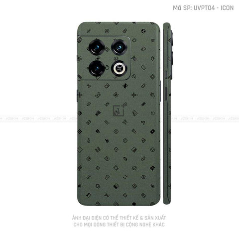 Dán Skin Oneplus 10 Series Vân ICON Xanh | UVPT04