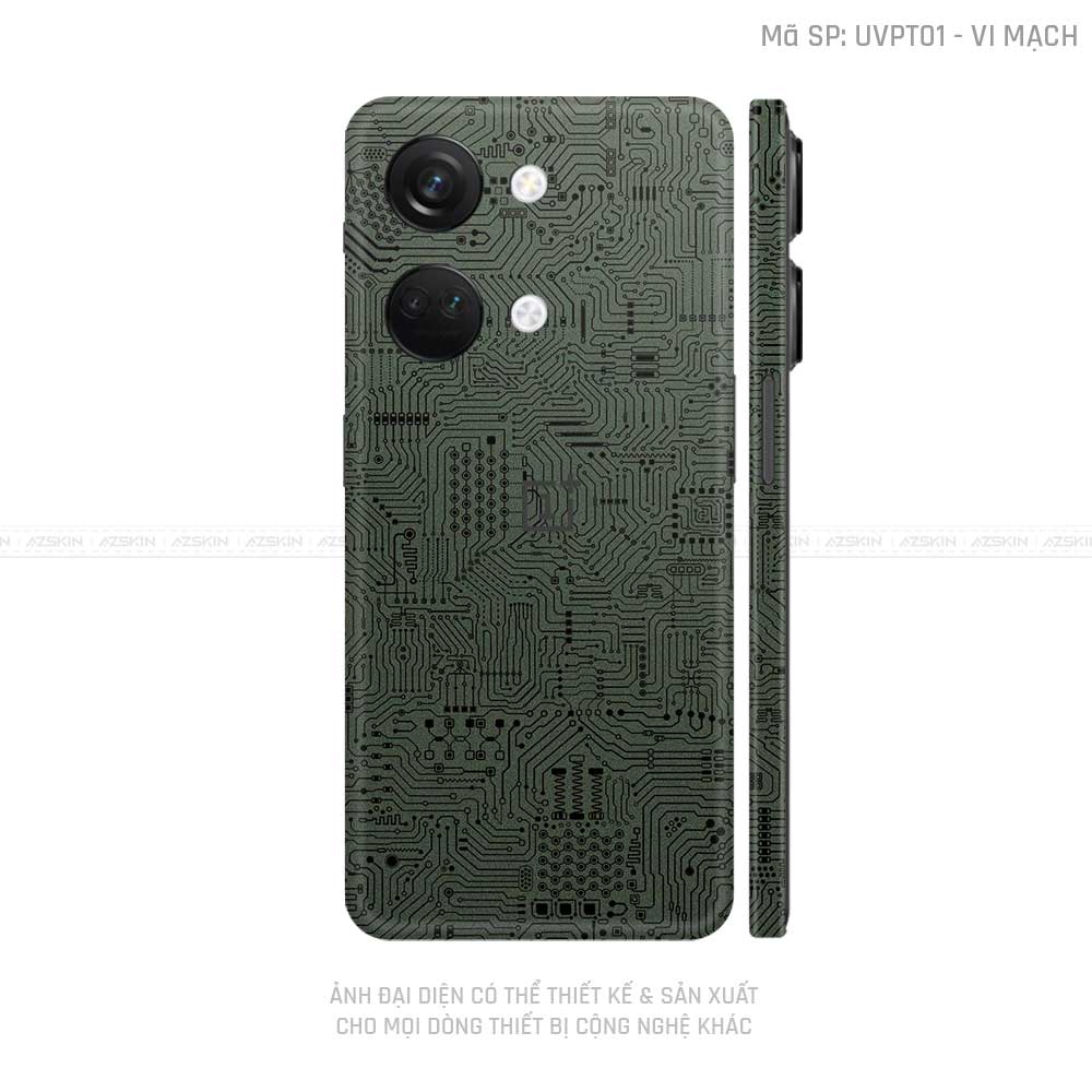 Dán Skin Oneplus Nord Series Vân Vi Mạch Xanh Midnight | UVPT01