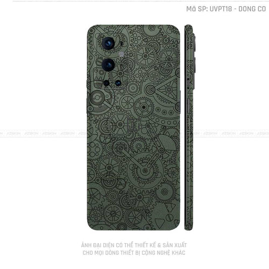Dán Skin Oneplus 8/9 Series Vân Động Cơ Xanh | UVPT18