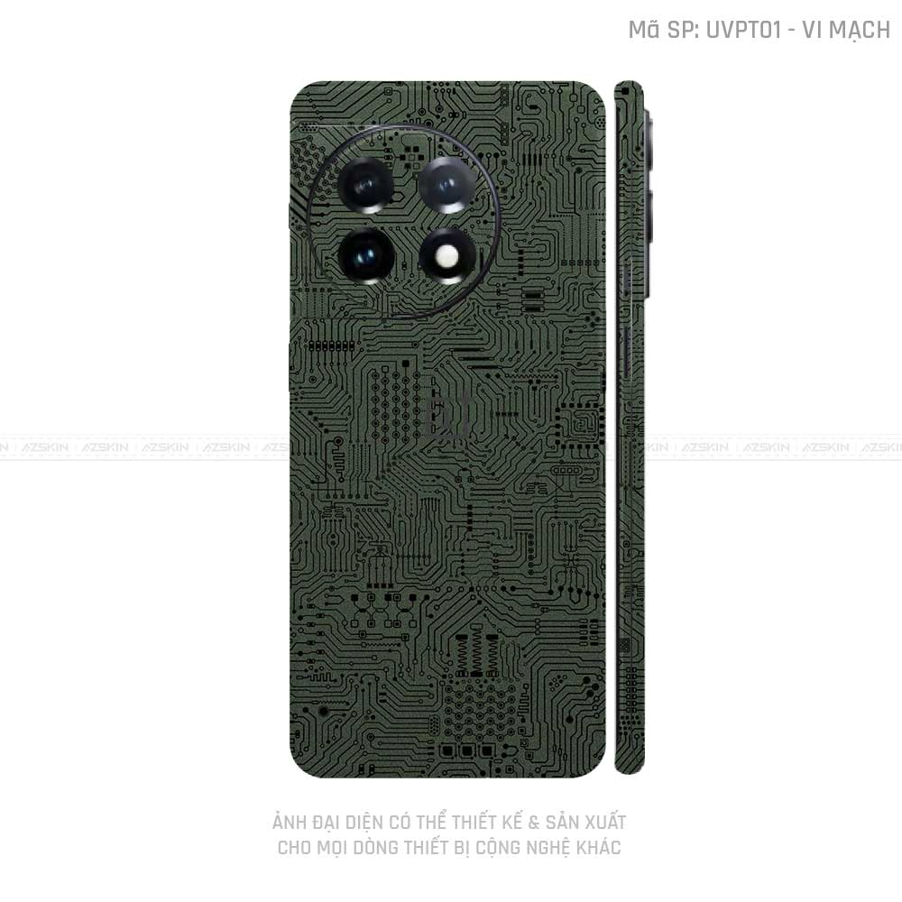 Dán Skin Oneplus 11 Series Vân Vi Mạch Xanh | UVPT01