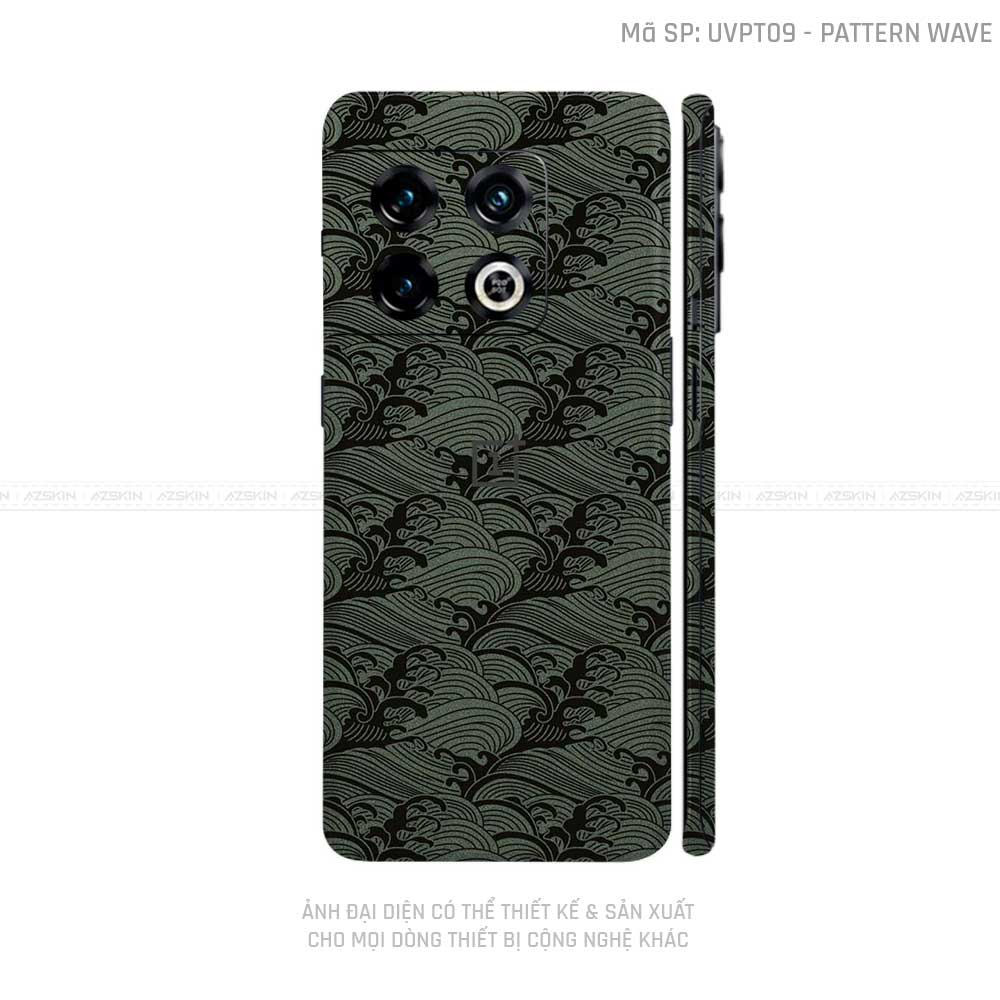 Dán Skin Oneplus 10 Series Vân Nổi Pattern Wave Xanh | UVPT09