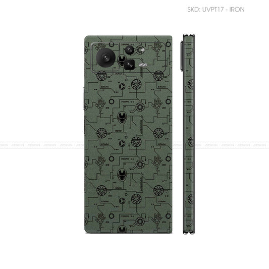 Dán Skin Điện Thoại Xiaomi Mix Fold Series Vân Nổi Iron Man Midnight | UVPT17