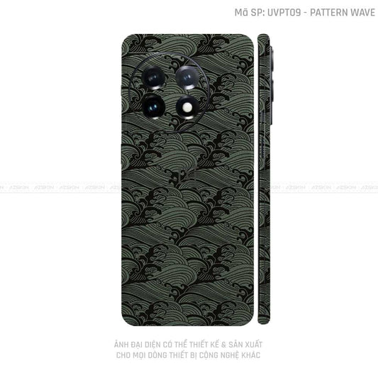 Dán Skin Oneplus 11 Series Vân Pattern Wave Xanh | UVPT09