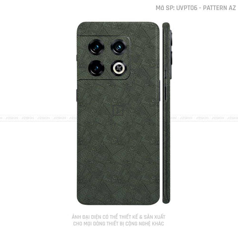 Dán Skin Oneplus 10 Series Vân Pattern AZ Xanh | UVPT06