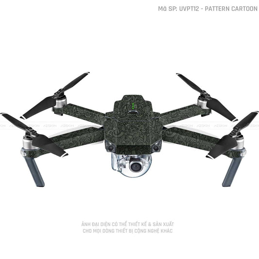 Dán Skin Flycam Vân Nổi Pattern Cartoon Midnight | UVPT12