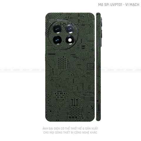 Dán Skin Oneplus 12 Series Vân Vi Mạch Xanh | UVPT01