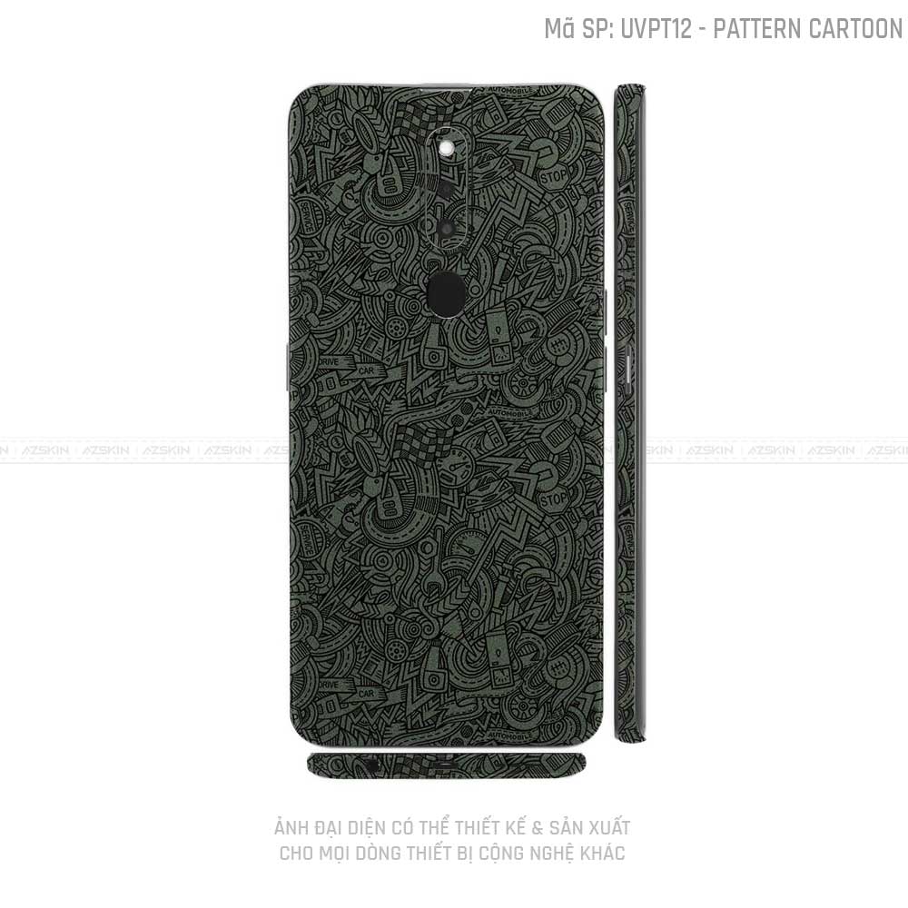 Miếng Dán Skin Điện Thoại OPPO F Series Vân Pattern Cartoon Midnight | UVPT12