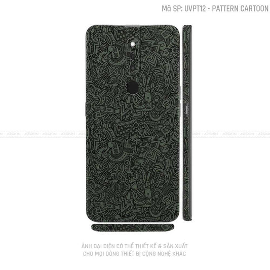 Miếng Dán Skin Điện Thoại OPPO F Series Vân Pattern Cartoon Midnight | UVPT12