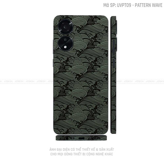 Miếng Dán Skin Điện Thoại OPPO A Series Vân Sóng Xanh | UVPT09