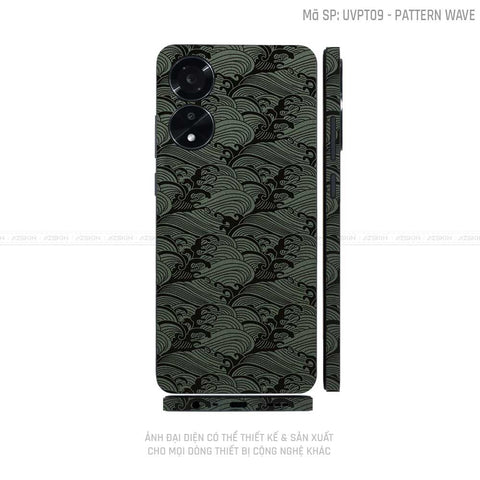 Miếng Dán Skin Điện Thoại OPPO A Series Vân Sóng Xanh | UVPT09