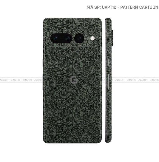 Dán Skin Google Pixel 8 Series Vân Pattern Cartoon Midnight | UVPT12