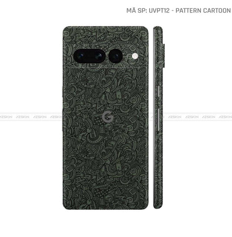 Dán Skin Google Pixel 8 Series Vân Pattern Cartoon Midnight | UVPT12