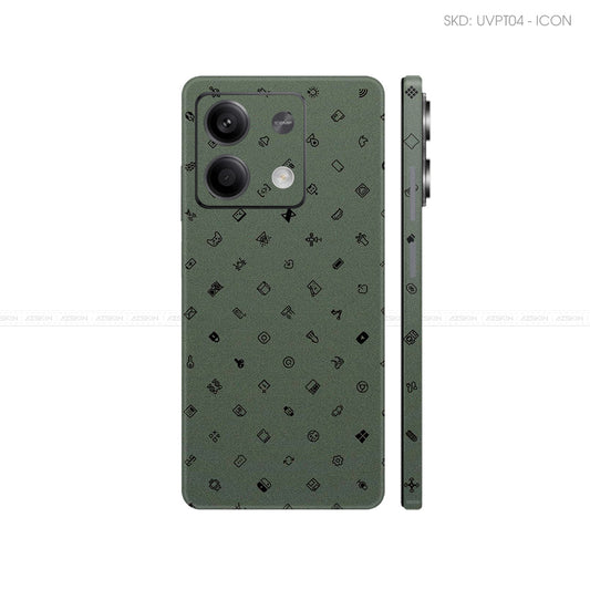 Dán Skin Điện Thoại Xiaomi Redmi 13 Series Vân Nổi ICON Midnight | UVPT04