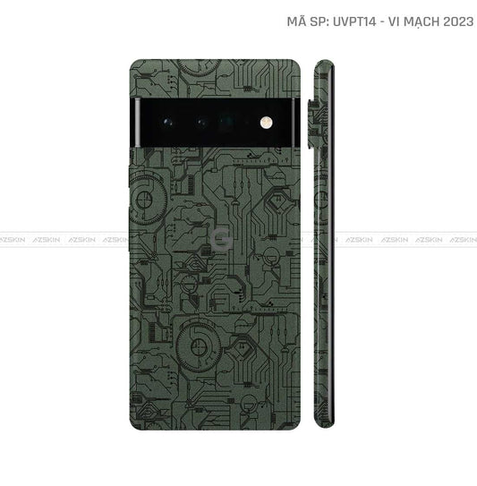 Dán Skin Google Pixel 6 Series Vân Vi Mạch 2023 Midnight | UVPT14