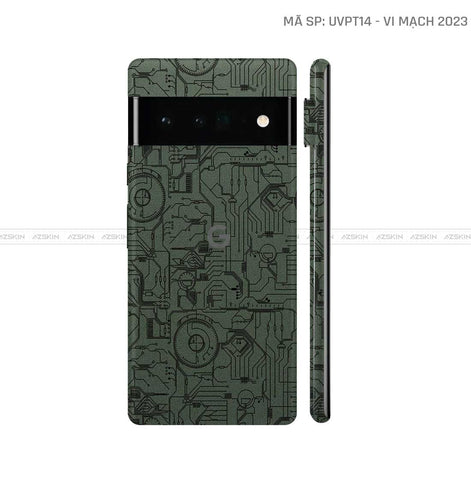 Dán Skin Google Pixel 6 Series Vân Vi Mạch 2023 Midnight | UVPT14