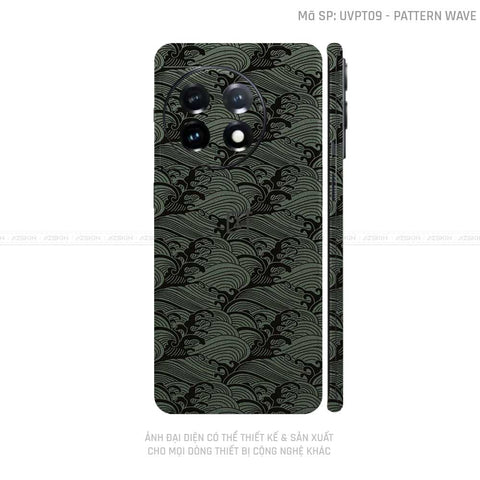 Dán Skin Oneplus 12 Series Vân Pattern Wave Xanh | UVPT09