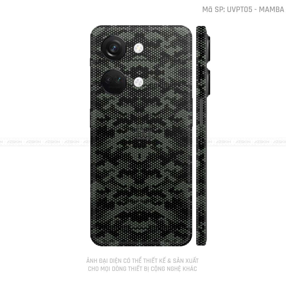 Dán Skin Oneplus Nord Series Vân Mamba Xanh Midnight | UVPT05