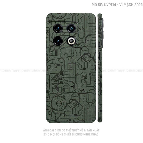 Dán Skin Oneplus 10 Series Vân Vi Mạch 2023 Xanh | UVPT14