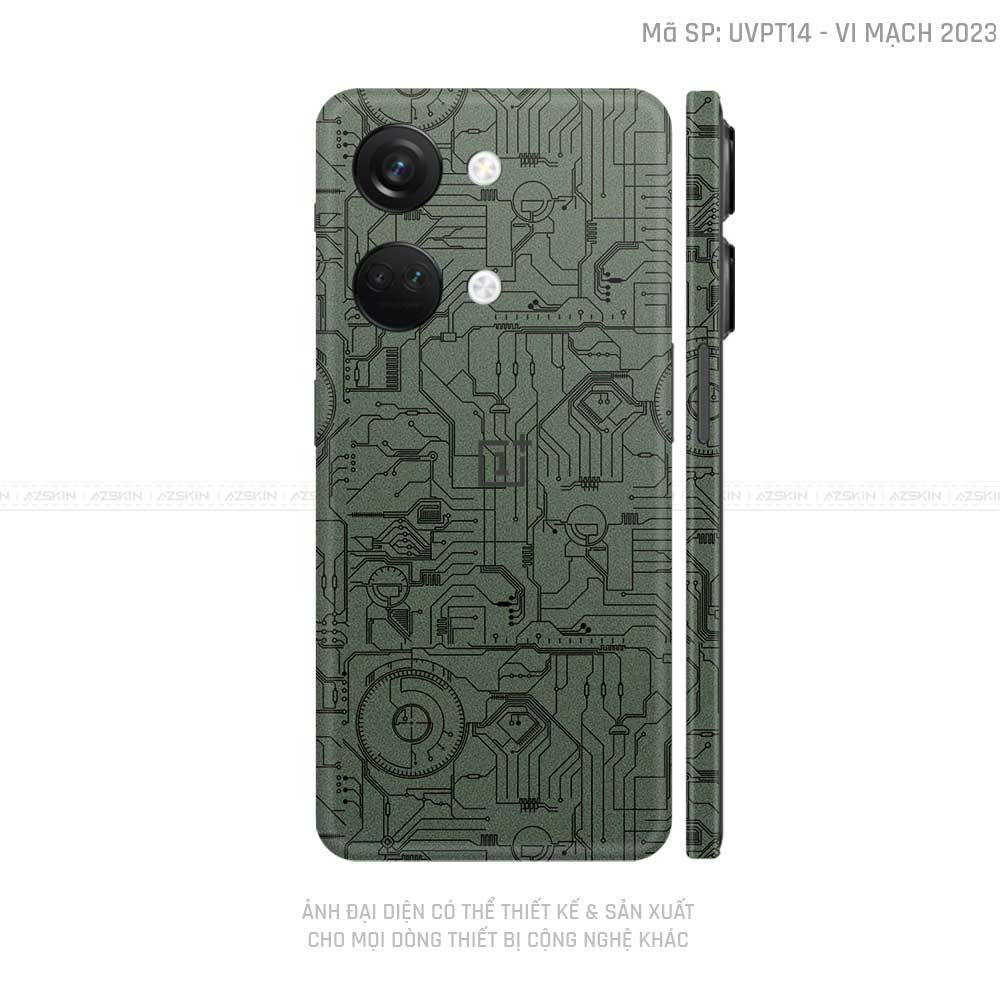 Dán Skin Oneplus Nord Series Vân Vi Mạch 2023 Xanh Midnight | UVPT14