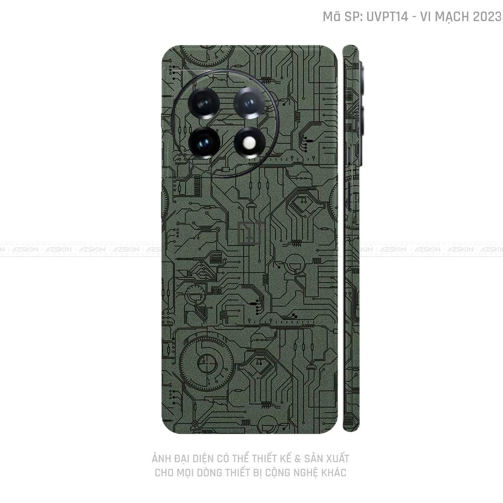 Dán Skin Oneplus Ace Series Vân Vi Mạch 2023 Xanh Midnight | UVPT14