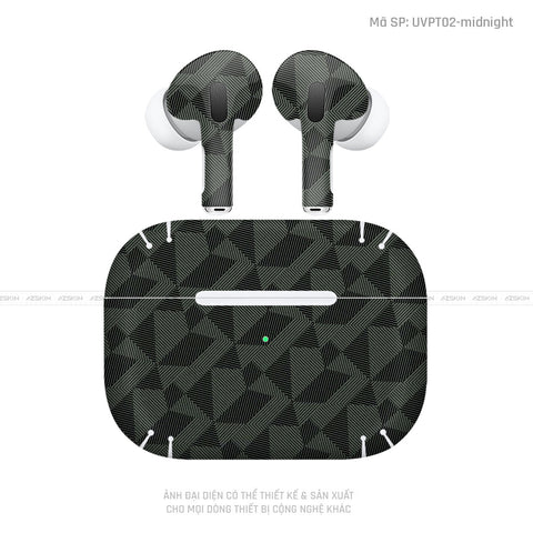 Dán Skin Tai Nghe Airpod Pro/ Pro 2 Vân Nordic Midnight | UVPT02