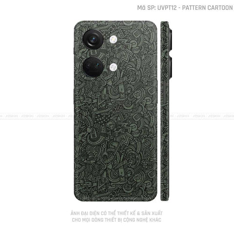 Dán Skin Oneplus Nord Series Vân Pattern Cartoon Xanh Midnight | UVPT12