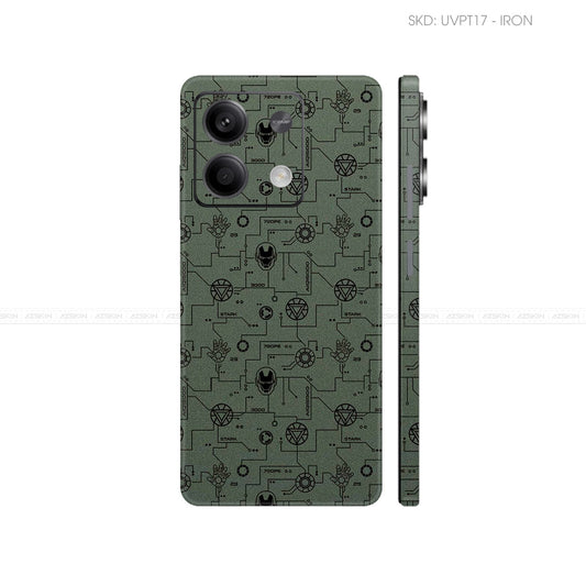 Dán Skin Điện Thoại Xiaomi Redmi 13 Series Vân Nổi Iron Man Midnight | UVPT17