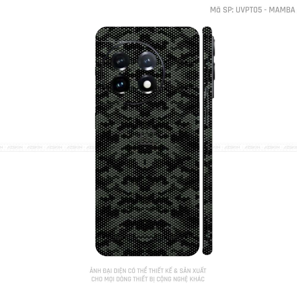 Dán Skin Oneplus Ace Series Vân Mamba Xanh Midnight | UVPT05